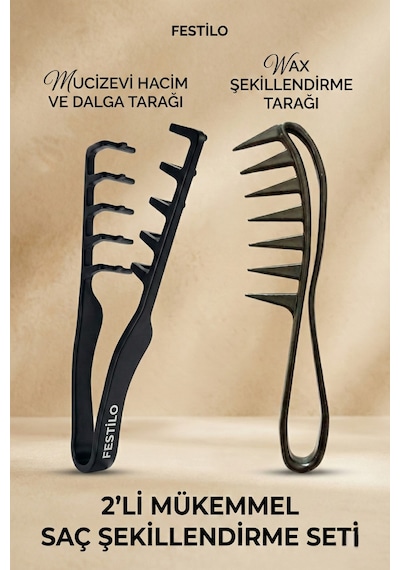 Mucizevi Tarak Ve Wax Tarağı 2li Set