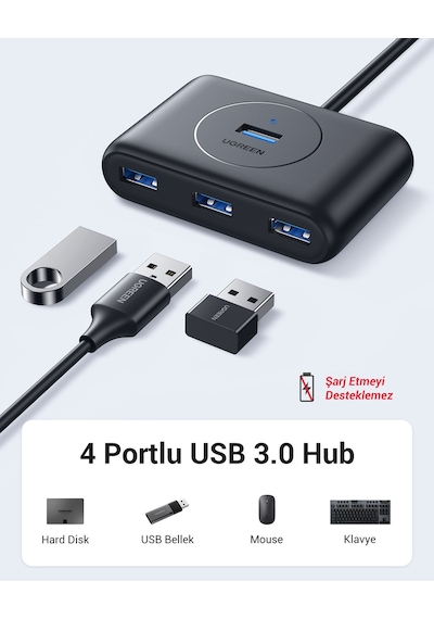Ugreen Usb 3.0 4 Portlu Hub Çoklayıcı 1 Metre, 20291