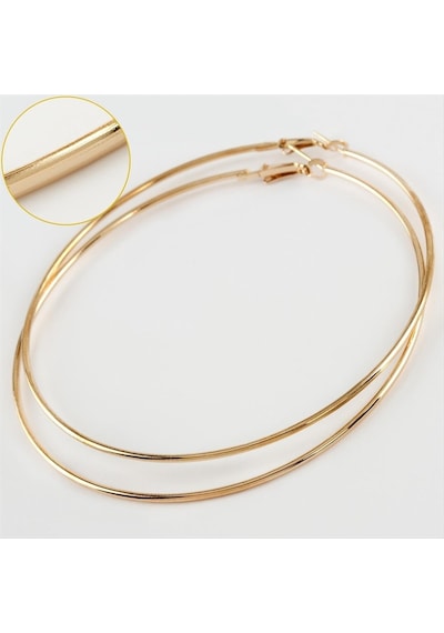 Ilkeshop İnce Boru Metal Halka Küpe 8-9-10 Cm-9 Cm çok renkli