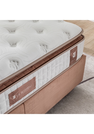 Us. Sleeping Ultra Ortopedik Touch Brown Orijinal Pedli Yaylı Yatak (27Cm) 90X190