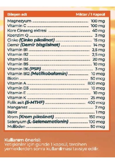 Green Farma Multivitamin & Multimineral  30 Kapsül
