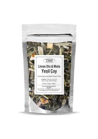 Tos The Organic Spices Limon Otu & Mate Yeşil Çay 250 G