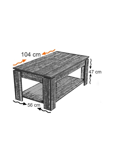 Shelf Orta Sehpa Açık Egger / Dikdörtgen Orta Sehpa