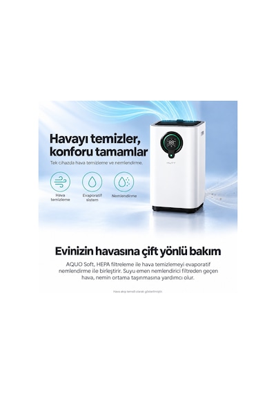 Nemlendiricili Hava Temizleyici Aquo Soft Js003 Türkiye  Beyaz