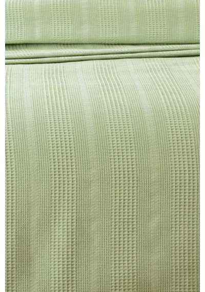Çift Kişilik Kopanaki Dantelli Waffle Pike-210x230 Cm Fıstıkyesılı Fıstık Yeşili