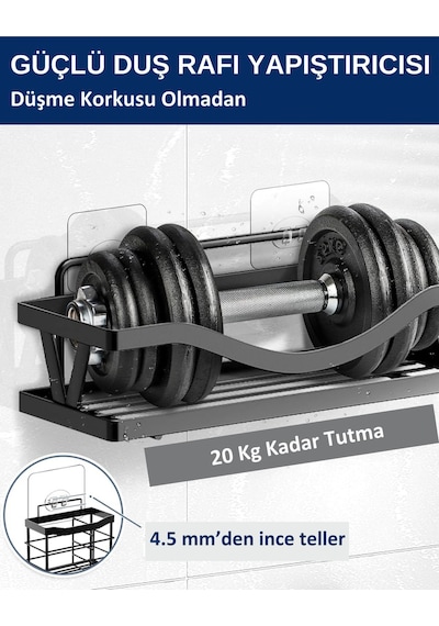Güçlü Kendinden Yapışkanlı Banyo Askısı Duş Rafı Kancası 10 Adet Turuncu Diğer