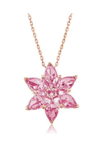 Casera's Gümüş Rose Pembe Lotus Çiçeği Kolye Csr2180724 Gümüş