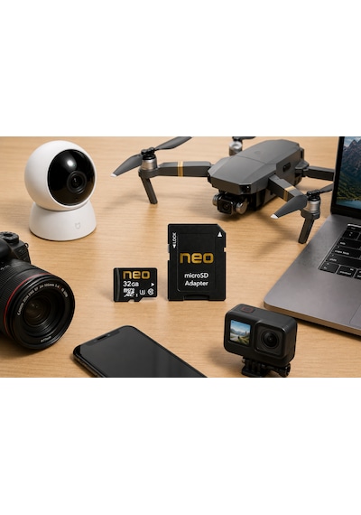 Neo 32 Gb Hafıza Kartı Micro Sd Kart Ve Adaptörü 100 Mb/s