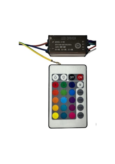 Rgb Wallwasher Driver 3-6x1w Ir Kumandalı