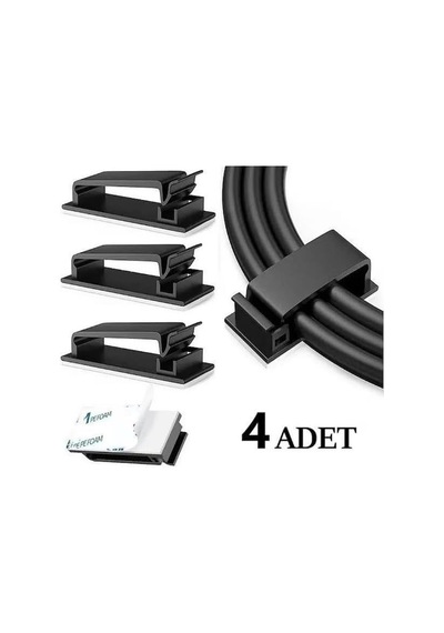 Mucit Home 4 Adet Çoklu Kablo Düzenleyeci Yapışkanlı Kablo Toplayıcı Masa Kablo Düzenleyici Genel