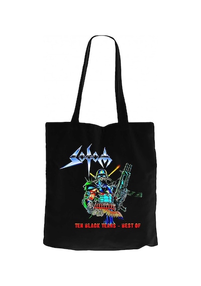 Sodom Ten Black Years Siyah Kanvas Bez Çanta Siyah