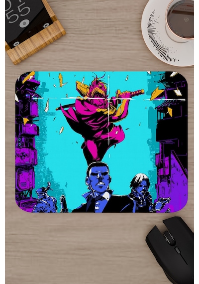 Kat Ana Zero Kaymaz Dikişli Kauçuk Oyuncu Mousepad V1 - 22x18 Gaming Mouse Pad Fare Altlığı