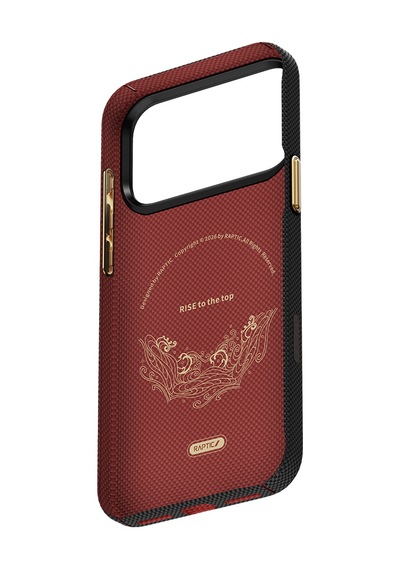İphone 17 Pro Uyumlu Kılıf M-safe Şarj Özellikli Raptic Aramid Skin Rise Serisi Kapak Siyah