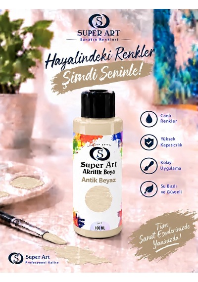 Art Multisurface Akrilik Boya 100 Ml Antik Beyaz