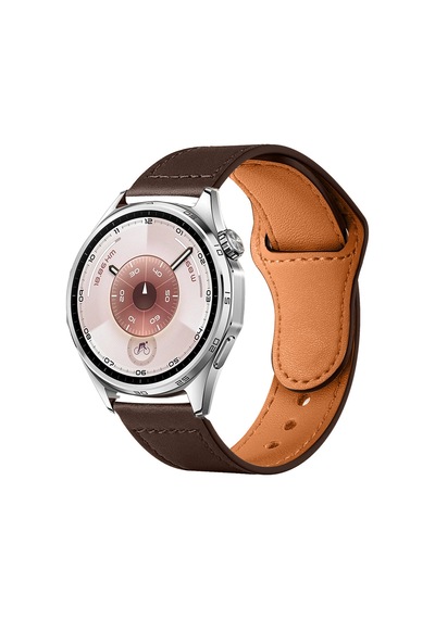 Huawei Watch Gt6 46mm İle Uyumlu Premium Classic Deri Görünümlü Kordon