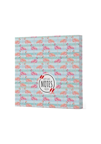 Flamingo 1 - Çizgisiz Yan Boyamalı Defter