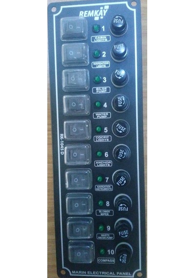 Tekne Sigorta Paneli 10'Lu. Cam Sigortali. Dikey Model