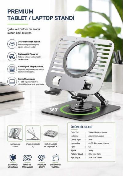 İsme Özel Yüksek Kalite Tablet Tutucu Stand
