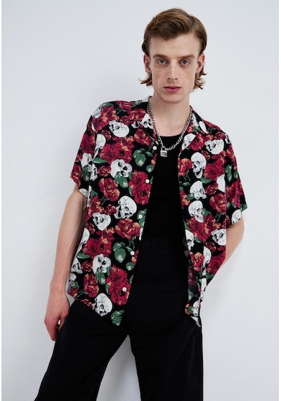Jack & Jones Erkek Kuru Kafalı Kısa Kollu Gömlek - 12262105 001