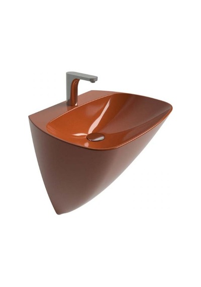 Loft Monoblok Lavabo Parlak Turuncu