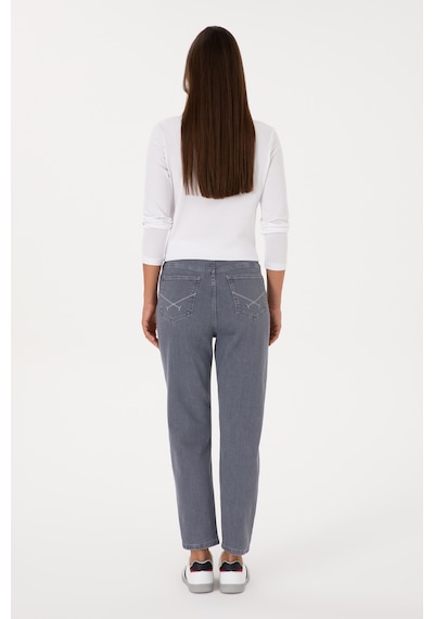 U.S. Polo Assn. Kadın Gri Mom High Waist Fit Jean Pantolon 50309422-DN0025