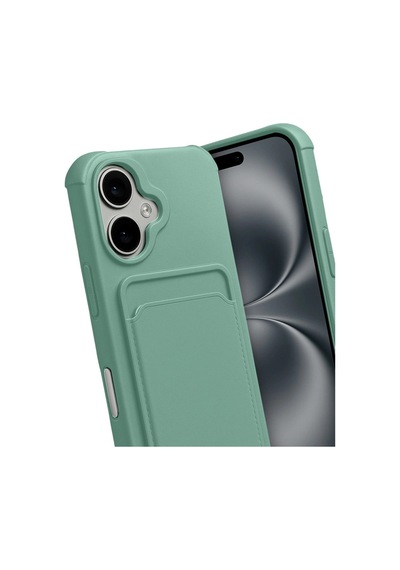 Apple iPhone Uyumlu , 17 Kelvin Kartvizitli Silikon - Açık Yeşil