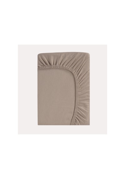 Kahve - Beyaz Renk %100 Pamuk Penye Bebek Çarşafı 60x120cm - Lastikli Bebek Çarşafı 2'li Kahve - Beyaz - 860728279