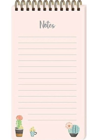 Keskin Color 493070-99 Karton Kapaklı Spiralli To Do List Cactus