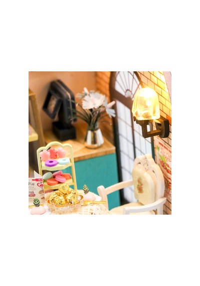 Led Işıklandırmalı Maket Ev 3d Puzzle Ahşap Minyatür Maket Kiti Dıy Kendin Yap