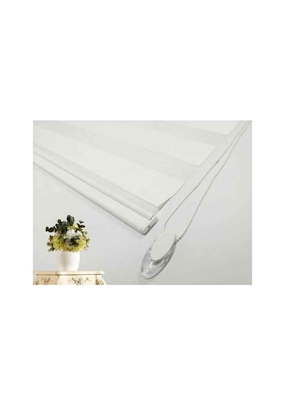 Beyaz Bambu Ithal Kumaş Zebra Stor Perde Etek Dilimsiz Aliminyum Kasa 1. Kalite Asinche Kumaş
