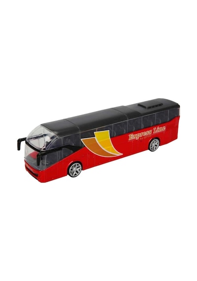 Teamsterz Street Kings Die Cast Şehir Otobüsü 18,5 Cm Metal Model Oyuncak Araç Kırmızı