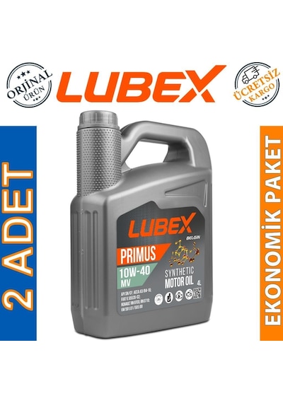 Lubex Primus Mv 10W-40 Sentetik Motor Yağı 2 x 4 L