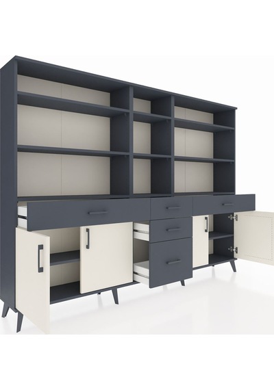 Arges Dolap 11 Raflı 5 Çekmeceli 4 Kapaklı 220x30x163 Antrasit-aytaşı/antrasit Aytası/antrasıt - Antrasıt Arges Dolap 11 Raflı 5 Çekmeceli 4 Kapaklı 220x30x163 Antrasit-aytaşı/antrasit Aytası/antrasıt - Antrasıt
