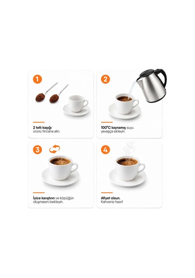 Portakallı Hazır Türk Kahvesi 100 Gr X 6 Adet Aromalı Diğer Portakallı Hazır Türk Kahvesi 100 Gr X 6 Adet Aromalı Diğer