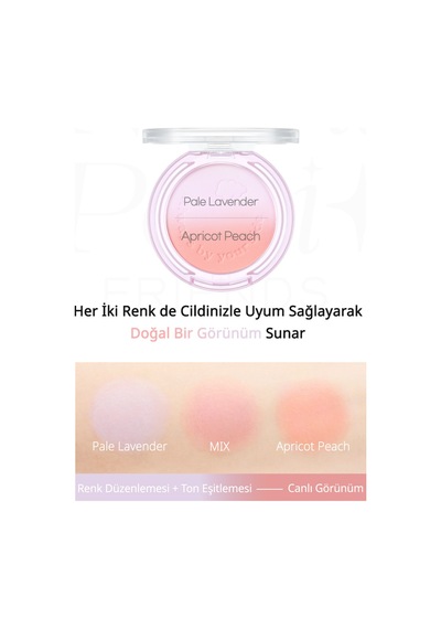 Doğal Ve Aydınlık Görünüm Sunan İki Tonlu Allık Perıpera Pure Blushed Custom Cheek 002 Fluffy Peach 002