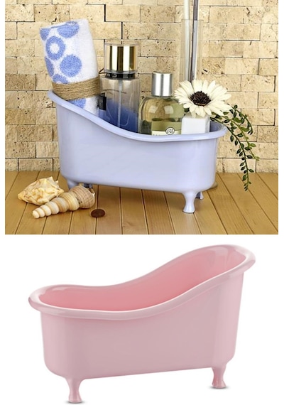 Buffer Dekoratif Mini Küvet Şeklinde Çok Amaçlı Banyo Düzenleyici Sepet Diğer