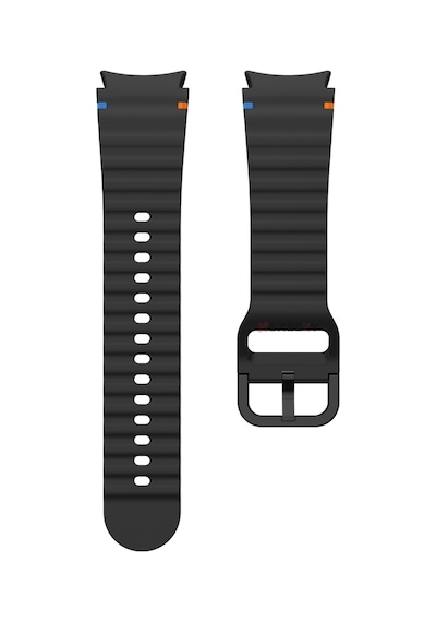 Samsung Galaxy Watch 7 40mm-44mm İle Uyumlu Metal Tokalı Dalgalı Spor Silikon Kordon