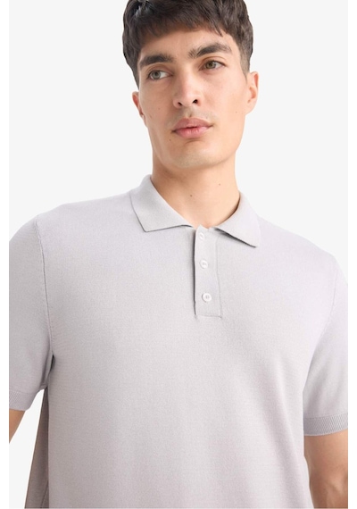 DeFacto Standart Fit Polo Yaka Kısa Kollu Triko Tişört E3241AX25SPGR192