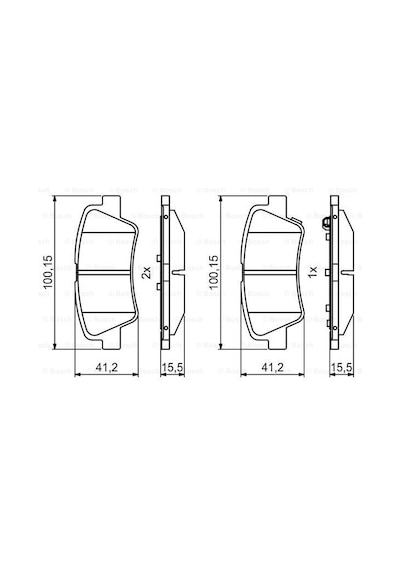 Bosch Bosch Hyundai Elantra 1.6 2011-2022 Fren Arka Balatası