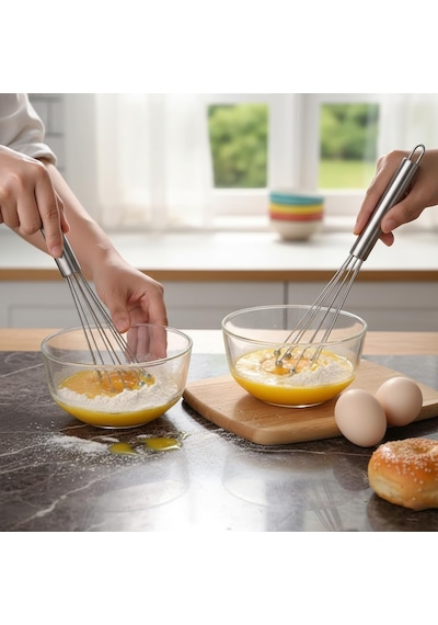 Paslanmaz Çelik Top Uçlu Çubuk Çırpıcı 31 Cm Profesyonel Ball Whisk Hızlı Ve Kolay Karıştırma Yumurta, Sos Ve Hamurlar İçin İdeal
