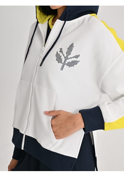 Fenerbahçe Ekru Tribün Palamutlu Kadın Oversize Sweatshirt
