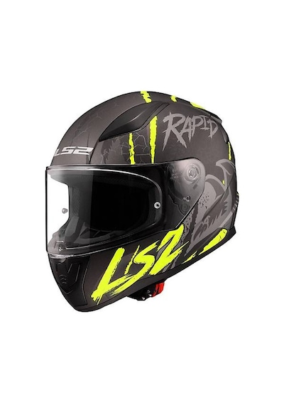 Ls2 Rapid 2 Raven Kapalı Motosiklet Kaskı Gri - Neon