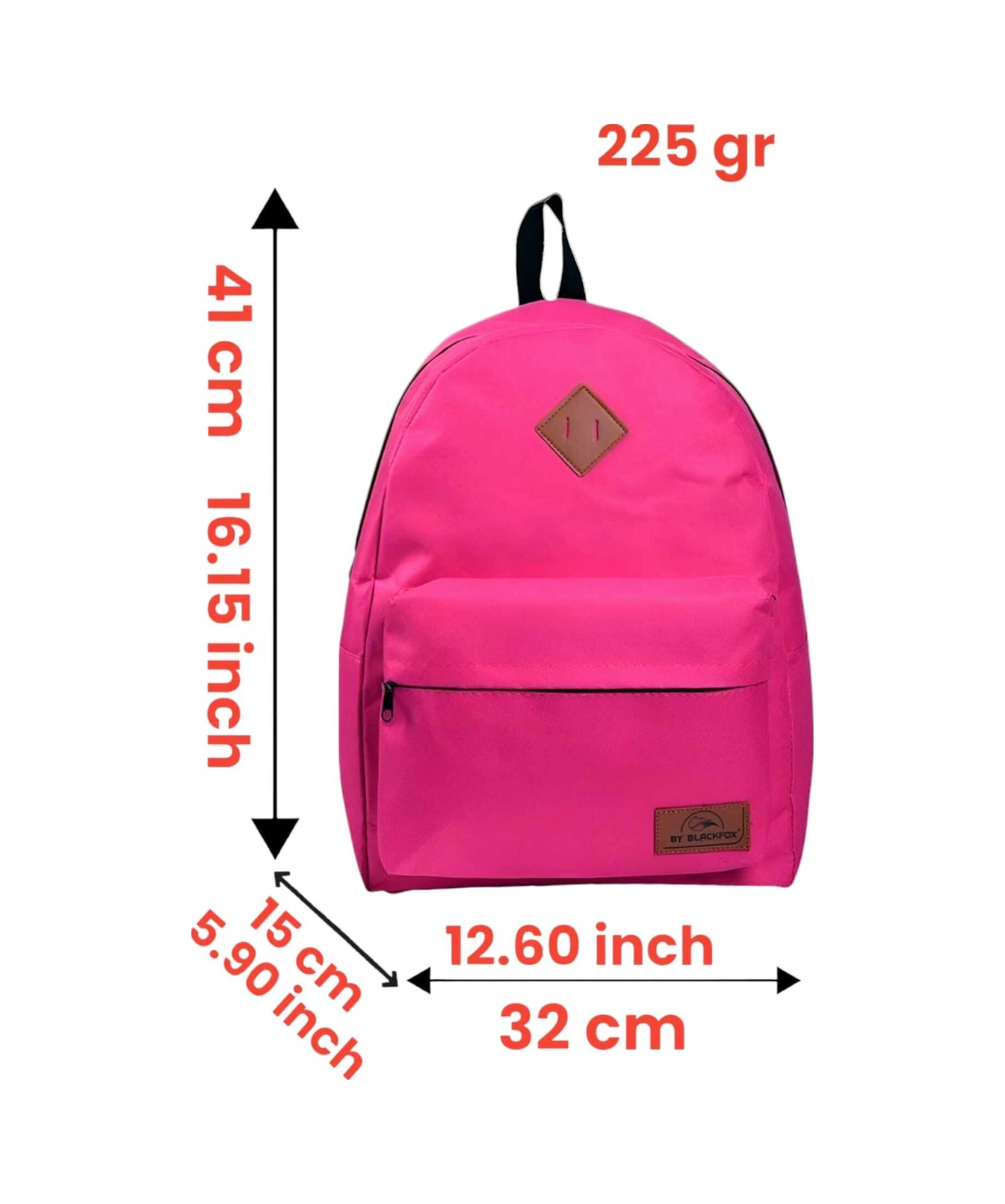 Tezzgelsin Unisex Su Geçirmez Günlük Kullanım Sırt Çantası Fuşya