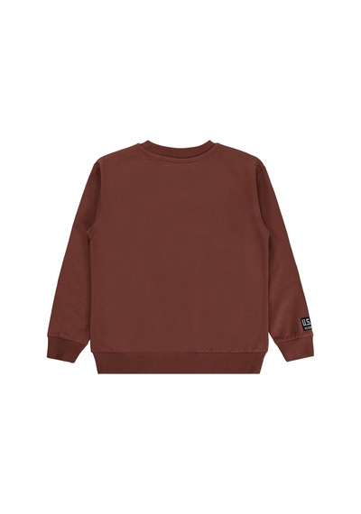 Silversun Kids Silversun Basic Etiket Armalı 8-13 Yaş Sweatshirt - Kahverengi Silversun Kids Silversun Basic Etiket Armalı 8-13 Yaş Sweatshirt - Kahverengi