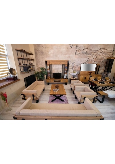 Ntconcept Ntconcept Masif Ağaç Loft Koltuk Takımı