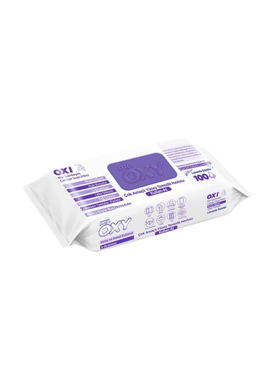 Mr Oxy Temizlik Havlusu 100lü Lavanta - Pratik Yüzey Temizlik Mendili 2'li Ekonomik Paket - 2 A Tarı