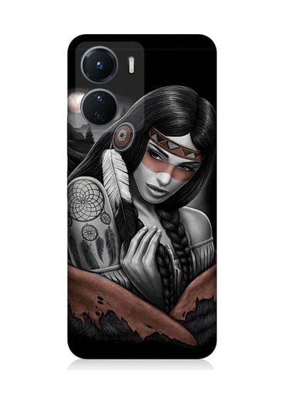 Vivo V16 Uyumlu Kızılldereli Kız Dreamcatcher Desenli Silikon Kılıf