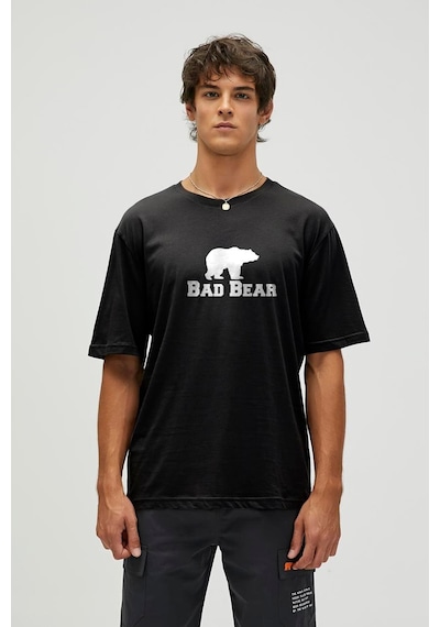 Bad Bear Muscle Siyah Erkek Baskılı Tişört Siyah