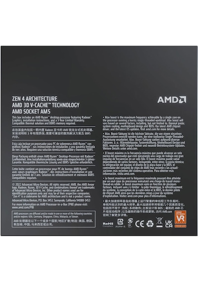 AMD Ryzen 7 7800X3D 4.2 GHz AM5 96 MB Cache 120 W Box İşlemci