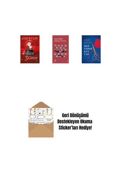 4 Gün 3 Gece + Everest Açıkhava 19 - Doğdum. Kızdım + Her Yerde Kan Var Ciltli + Okuma Sticker'ları